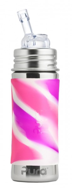 Purakiki Edelstahlflasche mit Strohhalmaufsatz online kaufen
