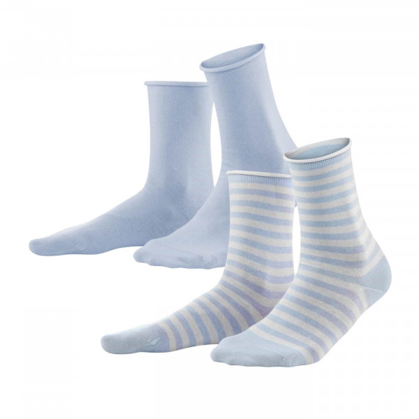 Living Crafts 2er Pack Damen-Socken, lavendel/weiß | Naturmode für Damen bei Das bunte Chamäleon in Bamberg und online kaufen