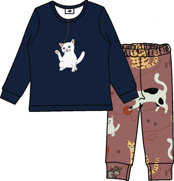 Walkiddy Schlafanzug Katzen | Bio-Kinderkleidung von Walkiddy bei Das bunte Chamäleon Bamberg und online