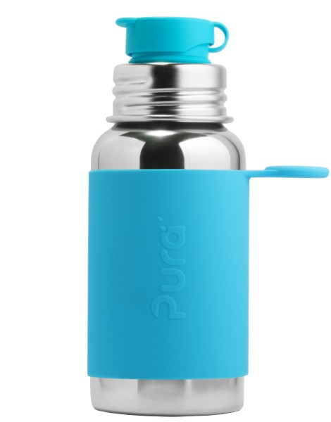 Pura Edelstahltrinkflasche mit BigMouth-Sportverschluss 500 ml, aqua