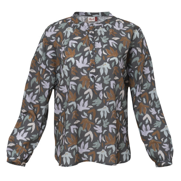 People Wear Organic Bluse Blaumen, dunkelgrau | Naturmode für Damen bei Das bunte Chamäleon in Bamberg und online