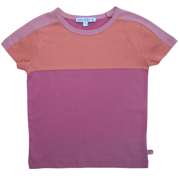 Enfant Terrible T-Shirt Colourblocking, mallow-apricot | Bio-Kindermode bei Das bunte Chamäleon in Bamberg und online