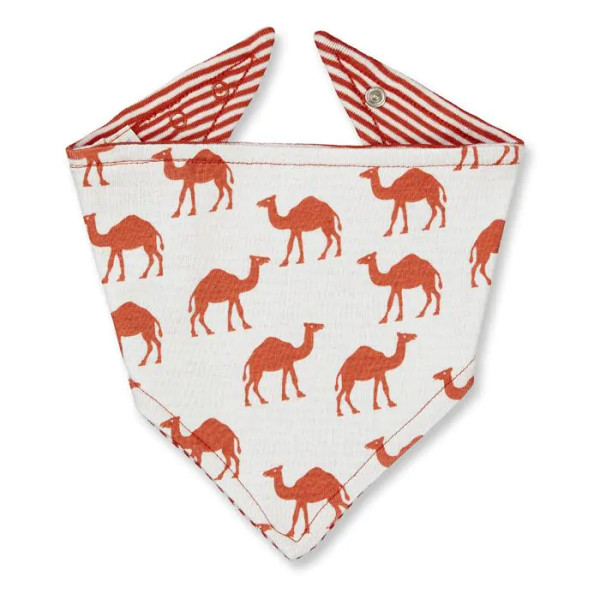 Sense Organics Baby-Halstuch, Camel Rusty Red&Stripes | Bio-Kinderkleidung bei Das bunte Chamäleon in Bamberg und online