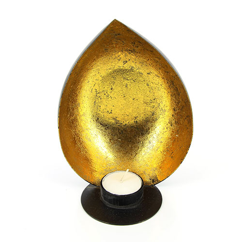 Teelichthalter Muschel, Gold | Weihnachtsdeko aus fairem Handel bei Das bunte Chamäleon