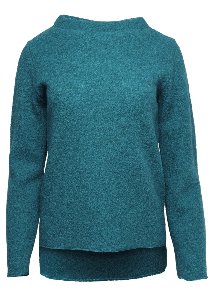 Reiff Damen Krepp-Pullover Frieda smaragd | Naturmode aus Wolle bei Das bunte Chamäleon in Bamberg und online kaufen