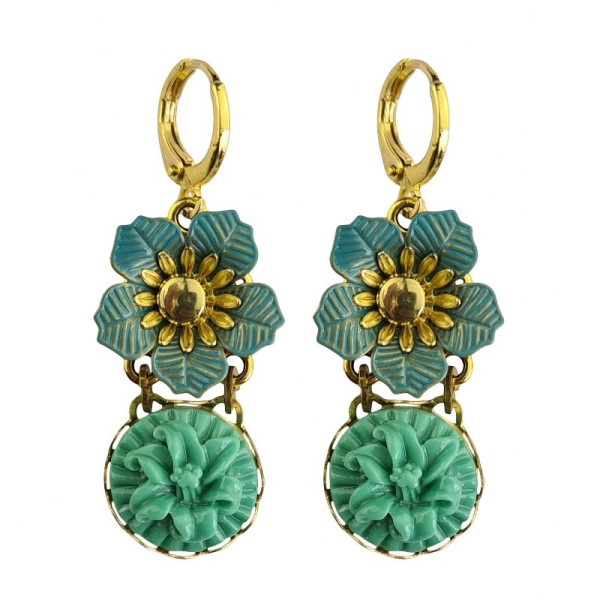 Urban Hippies Ohrringe Vadella aqua Mint | Vintage inspirierter Schmuck bei Das bunte Chamäleon