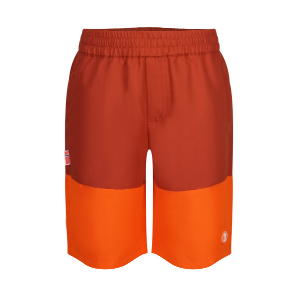 Trollkids Kroksand Shorts, red brown/bright orange | Outdoorbekleidung für Kinder bei Das bunte Chamäleon in Bamberg und online