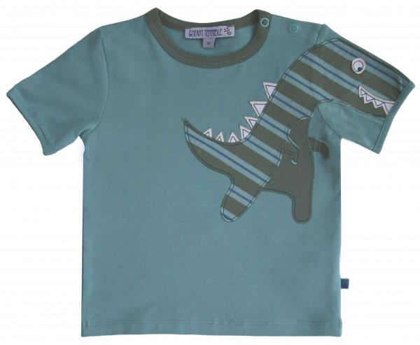 Enfant Terrible Baby-T-Shirt mit Dino, jade | Bio-Kindermode bei Das bunte Chamäleon in Bamberg und online