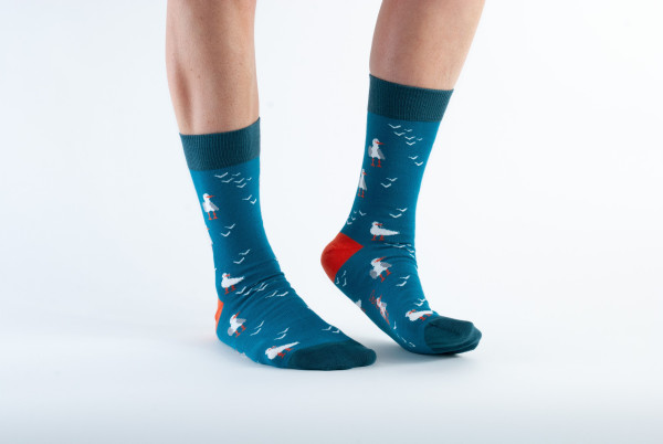 Doris&Dude Socken Green Seagull | Bunte Motivsocken bei Das bunte Chamäleon in Bamberg und online