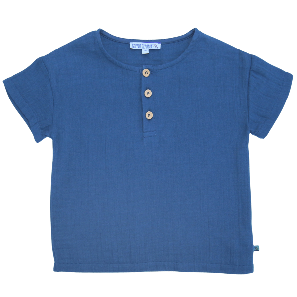 Enfant Terrible Musselin-Shirt, blue | Bio-Kinderkleidung bei Das bunte Chamäleon in Bamberg und online kaufen