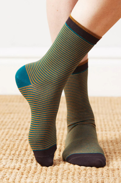 Nomads Socken Ringel, Peacock | Bunte Socken aus Bio-Baumwolle bei Das bunte Chamäleon
