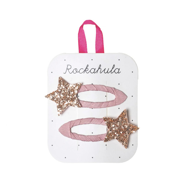 Rockahula Kids Haarklammern Sterne rosa | Kinderhaarschmuck bei Das bunte Chamäleon in Bamberg und online