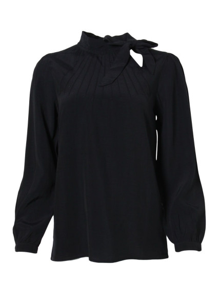 Circus Schleifen-Bluse, Schwarz | Naturmode für Damen bei Das bunte Chamäleon in Bamberg und online