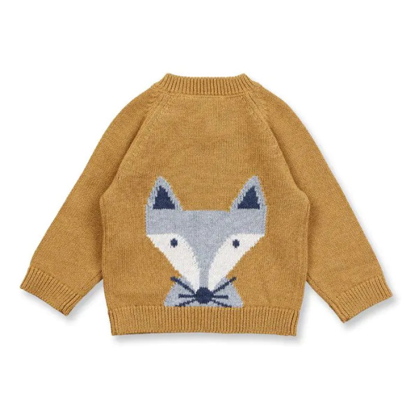 Sense Organics Baby-Strickpulli Navin, Camel+Fox l| Bio-Kinderkleidung bei Das bunte Chamäleon in Bamberg und online