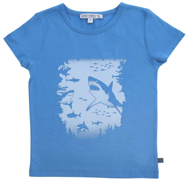 Enfant Terrible T-Shirt Hai, sky blue | Bio-Kindermode bei Das bunte Chamäleon in Bamberg und online
