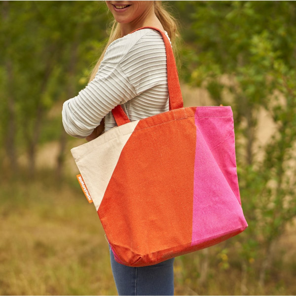 NoMorePlastic Stoffstasche Magenta/Orange | Plastikfreie Dinge für Unterwegs bei Das bunte Chamäleon in Bamberg und online