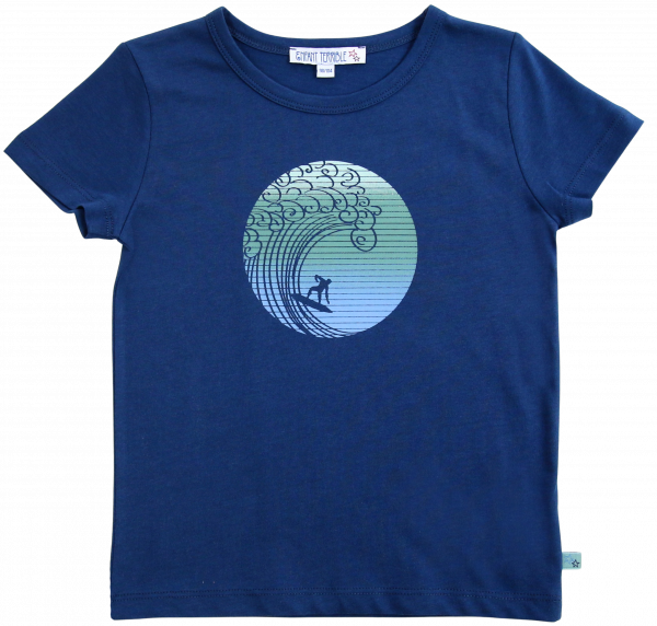 Enfant Terrible T-Shirt Wellenreiterdruck, darkblue | Bio-Kindermode bei Das bunte Chamäleon in Bamberg und online