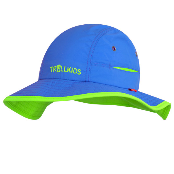 Trollkids Sonnenhut Troll Hat, Blau/Hellgrün | Outdoorbekleidung für Kinder bei Das bunte Chamäleon in Bamberg und online