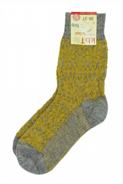 Hirsch Natur Wollsocken Norweger, Gold/Nugget | Wollsocken von Hirsch Natur bei Das bunte Chamäleon in Bamberg und online kaufen