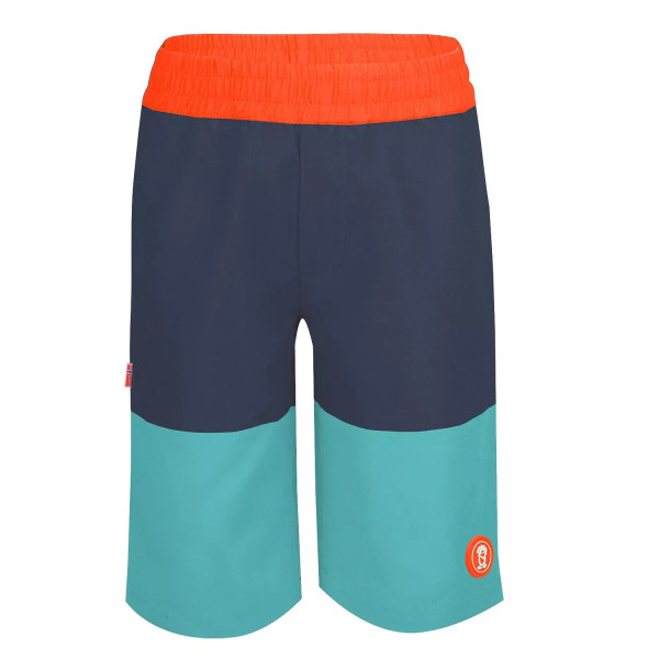 Trollkids Kroksand Shorts, navy/orange/turquoise | Outdoorbekleidung bei Das bunte Chamäleon Bamberg
