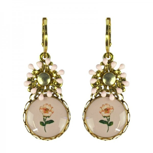 Urban Hippies Ohrringe Vadella Cream flower