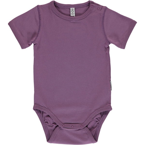 Maxomorra Body kurzarm Dusty Purple | Bio-Kinderkleidung von Maxomorra bei Das bunte Chamäleon online kaufen